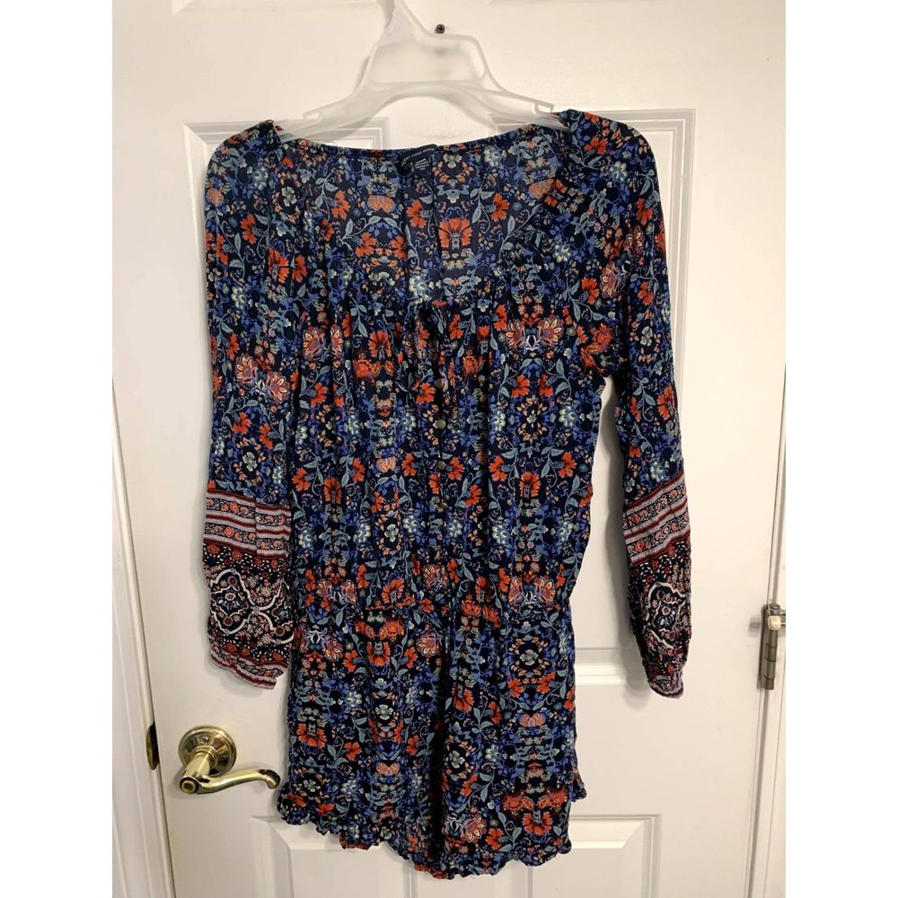 American Eagle Outfitters Floral Peasant Romper Size Medium